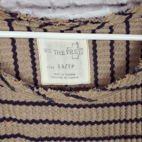 We The Free Auntie Em Peplum Striped Thermal - Picture 4 of 7